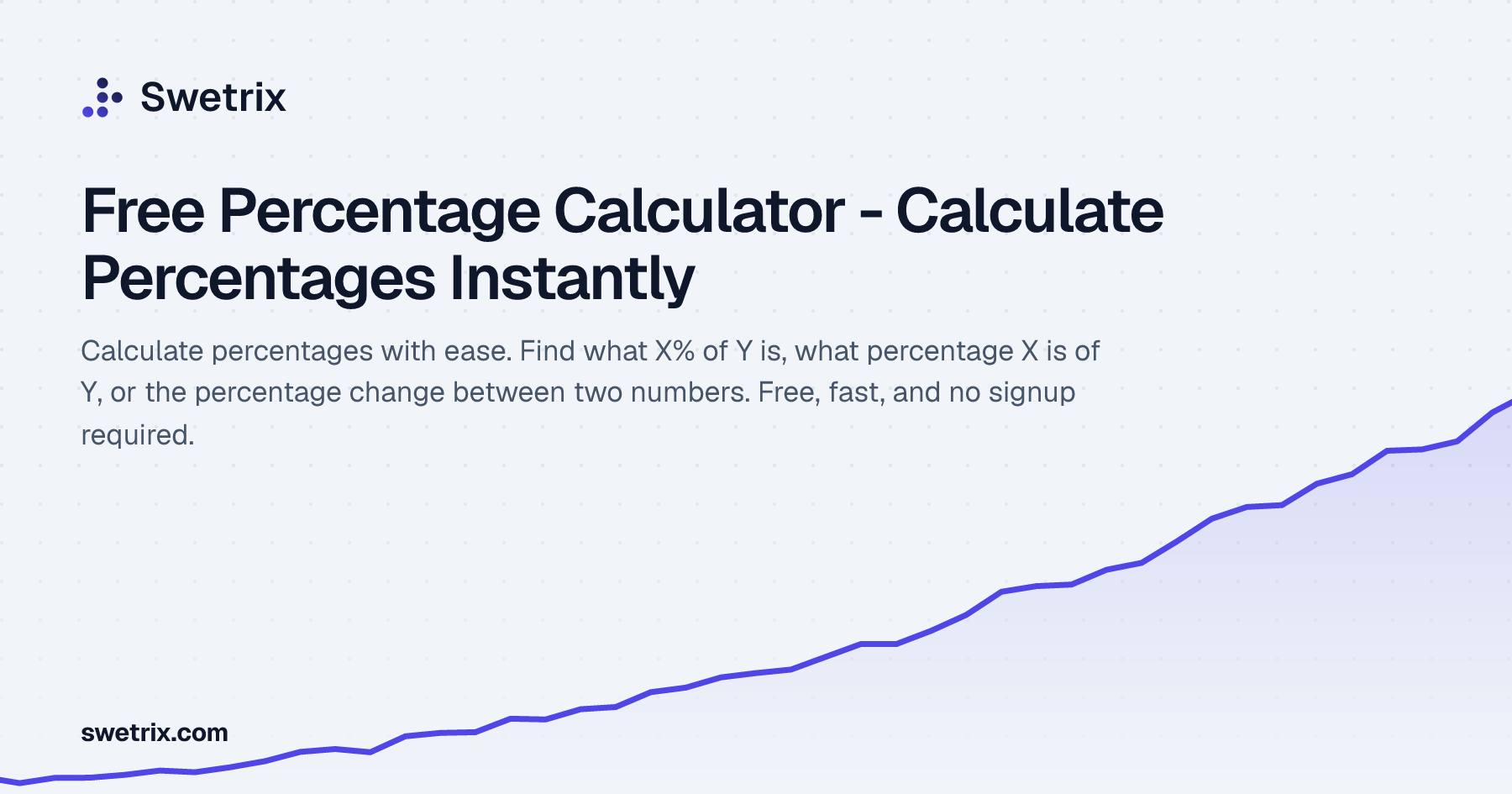 percentage calculator online - calculate percentages... Free Percentage Calculator - Calculate Percentages Instantly | Swetrix