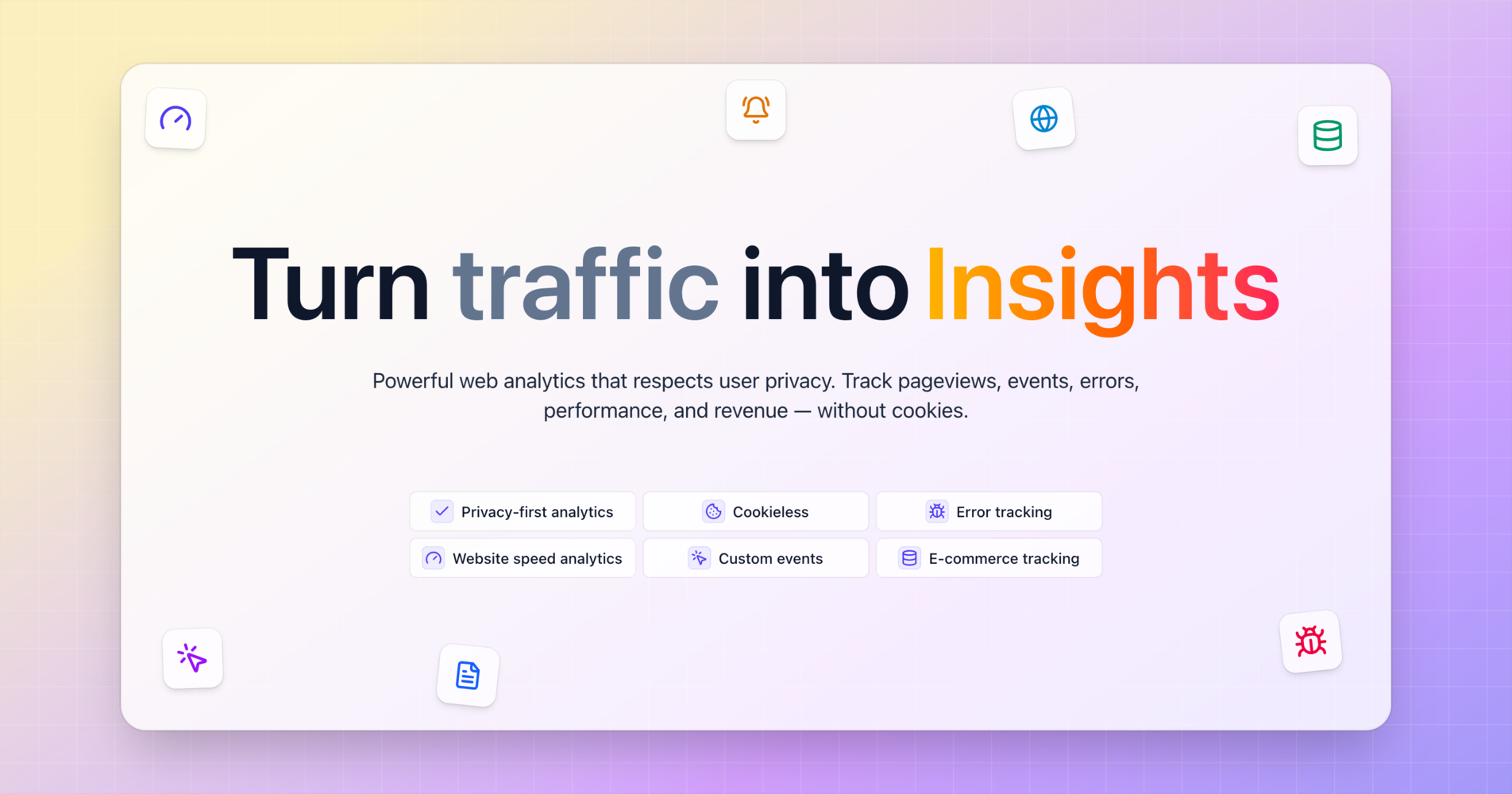 Preview image of website "Turn traffic into insights | Swetrix"