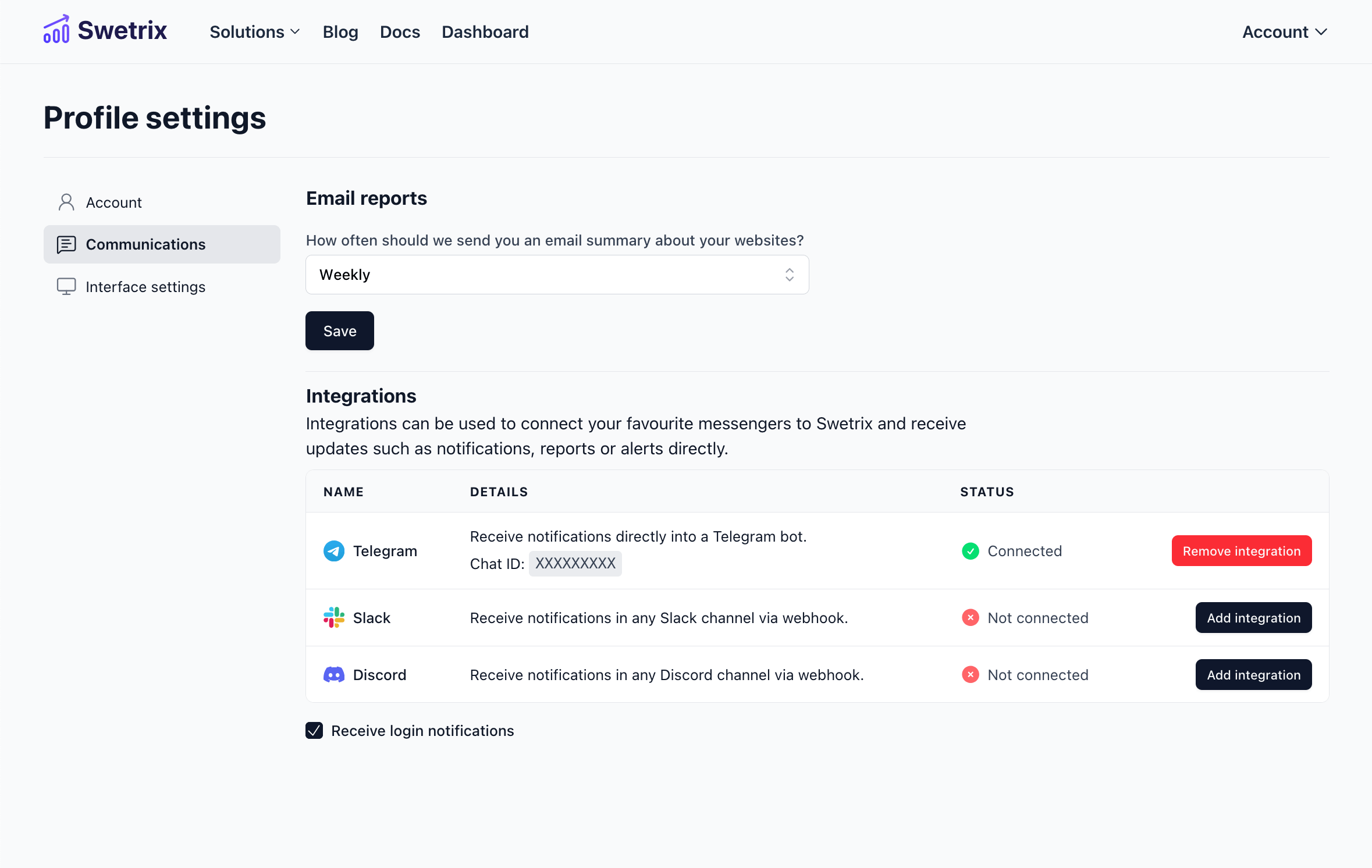Alert communication channels