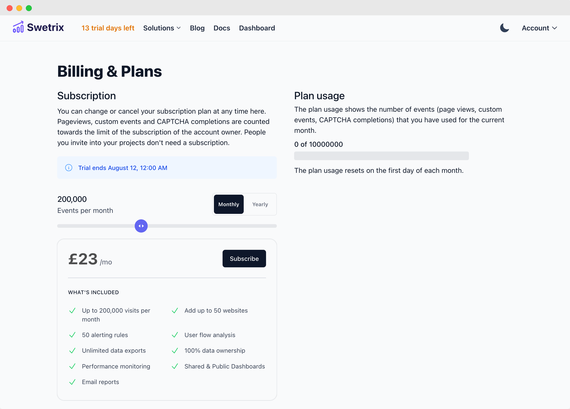 Upgrade to a paid subscription